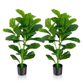 2-Pack Artificial Fiddle Leaf Fig Tree