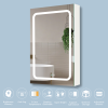 30x20 inch LED Bathroom Medicine Cabinet Surface Mounted Cabinets With Lighted Mirror White Right Open