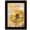 "Flowers & Butterflies II" By Ed Wargo, Ready to Hang Framed Print, Black Frame