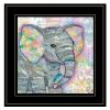 "Elephant I" By Lisa Morales, Ready to Hang Framed Print, Black Frame