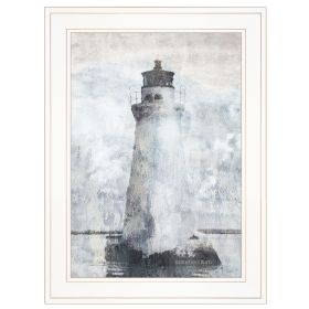 "Lighthouse" By Bluebird Barn, Ready to Hang Framed Print, White Frame