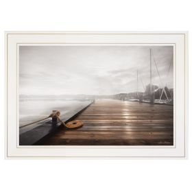 "Newport Dock I" by Lori Deiter, Ready to Hang Framed Print, White Frame