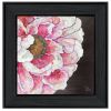 "Blooms on Black I" by Lisa Morales, Ready to Hang Framed Print, Black Frame