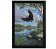 "On Eagles Wings" by Kim Norlien, Ready to Hang Framed Print, Black Frame