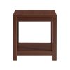 Classic brown Side Table,2-Tier Small Space End Table,Modern Night Stand,Sofa table,Side Table with Storage Shelve