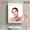 30x20 inch LED Bathroom Medicine Cabinet Surface Mounted Cabinets With Lighted Mirror White Right Open