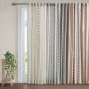 Cotton Printed Curtain Panel with Chenille Stripe and Lining