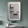 30x20 inch LED Bathroom Medicine Cabinet Surface Mounted Cabinets With Lighted Mirror White Right Open