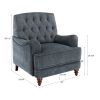 Butner Tufted Arm Chair - Navy