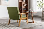 Leisure Chair with Solid Wood Armrest and Feet, Mid-Century Modern Accent chair, for Living Room Bedroom Studio chair