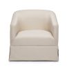 Earl Linen Skirted Swivel Chair