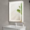 30x20 inch LED Bathroom Medicine Cabinet Surface Mounted Cabinets With Lighted Mirror White Right Open