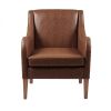 Faux Leather Accent Chair