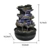 15.7inches High Rock Cascading Tabletop Fountain with LED Light for Home Office Bedroom Relaxation