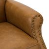 Jonathas Vegan Leather Armchair-CAMEL