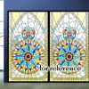 European Style Decorative Privacy Window Film Stained Static Window Decal No Glue Church Window Films,15x47 inch