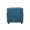 Blue Linen Living Room Sofa Set