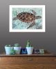 "Sea Turtles Collage 1" by Stellar Design Studio, Ready to Hang Framed Print, White Frame