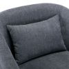 360-degree Swivel Accent Armchair Linen Blend Grey