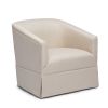 Earl Linen Skirted Swivel Chair