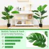 4 Feet Artificial Monstera Deliciosa Tree with 10 Leaves of Different Sizes