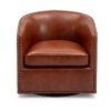 Trenton Swivel Arm Chair - Caramel