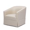 Earl Linen Skirted Swivel Chair