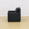 Black Linen Living Room Sofa Set