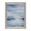 Framed Glass and Single Matted Abstract Landscape Coastal Wall Art