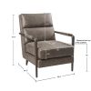 Faux Leather Channel Accent Armchair