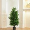 Two artificial cedar trees, 3 feet, artificial trees with UV protection artificial trimming