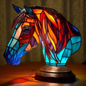 Magic Strange Animal Image Sculpture Colorful Light Ornaments (Option: Magic Horse Head-Small Size 15cm)