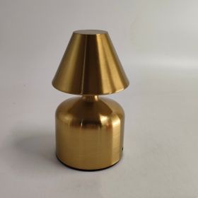 Mini Metal Table Lamp Retro Charging Lamp Creative Dumbbell Night Light (Option: Intrinsic Color Of Copper-Too Trapezoid-EU)