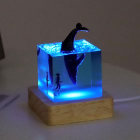 Cube Decoration Luminous Mini Small Night Lamp (Option: D-USB)