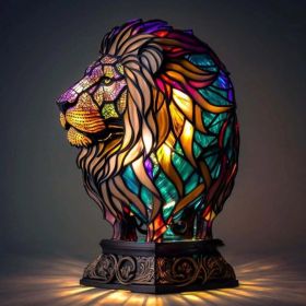 Magic Strange Animal Image Sculpture Colorful Light Ornaments (Option: Magic Lion-Small Size 15cm)