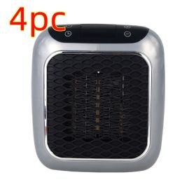 Mini Fan Heater Wall-mounted Dormitory Warm Artifact (Option: Gray-National Standard-4PCS)