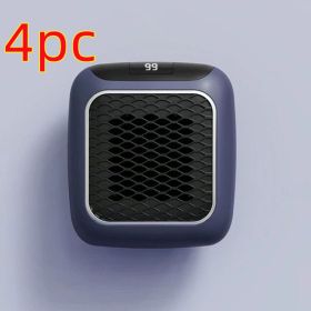 Mini Fan Heater Wall-mounted Dormitory Warm Artifact (Option: Blue-National Standard-4PCS)