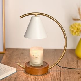 Wooden Base Fused Candle Lamp Bedroom (Option: Walnut wood base-EU)