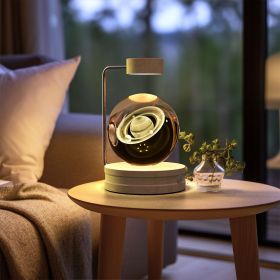 Crystal Ball Cosmic Dinosaur Indoor Night Light USB Power Warm Bedside Light Birthday Gift Night Lamp (Option: Saturn-Light wood)