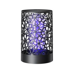 Killer Mute Mosquito Trap LED Photocatalyst USB Electric Mosquito Killer (Option: Flower cover black-USB)