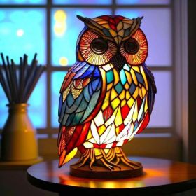 Magic Strange Animal Image Sculpture Colorful Light Ornaments (Option: Magic Owl-Small Size 15cm)