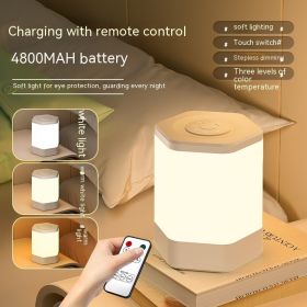 Charging Touch Hexagonal Led Small Night Lamp (Option: USB-4800mA Remote Control)