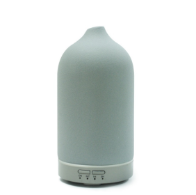 Air Humidifier Dropshipping Ceramic Aroma Diffuser 5 Colors 100ml Ultrasonic Essential Oil Diffuser (Option: UK-Gray)