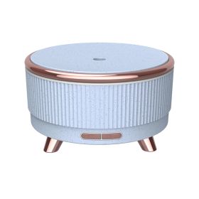 Ultrasonic Aroma Diffuser Wood Grain Home Mini 500ml Humidifier Desktop Large Capacity Essential Oil Diffuser (Option: EU-Blue)