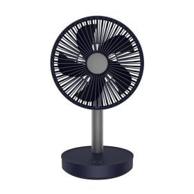 New Office Desk Top Shaking Head Mini Fan Factory 4000mAh Large Capacity Bedroom Silent Usb Fan (Option: Black-USB)