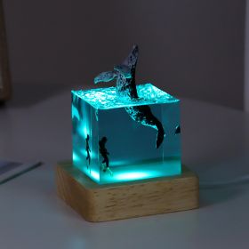 Cube Decoration Luminous Mini Small Night Lamp (Option: E-USB)