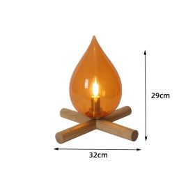 Fire Atmosphere Bedroom Bed Gift Desktop Decoration Desktop Lamp (Option: No Delivery Bulb-US220V Plug)