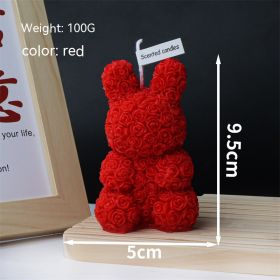 Animal Candle Soy Wax Animal Puppy Rabbit Fragrance (Option: Rabbit Red Rose)