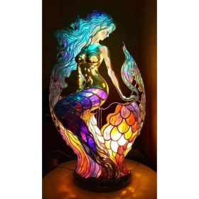 Magic Strange Animal Image Sculpture Colorful Light Ornaments (Option: Magic Mermaid-Small Size 15cm)