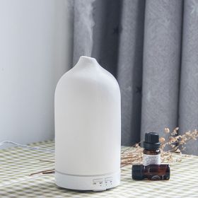 Air Humidifier Dropshipping Ceramic Aroma Diffuser 5 Colors 100ml Ultrasonic Essential Oil Diffuser (Option: EU-White)